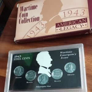 1943 Steel Cents Wartime Collection Steel Pennies